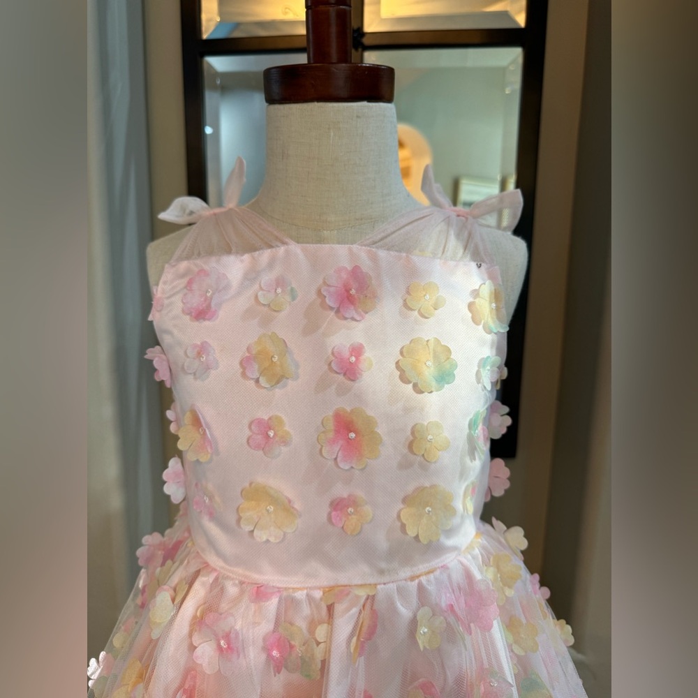 🌸US ANGELS- Girls' 3D Floral Fit & Flare Dress🌸 - Picture 8 of 8